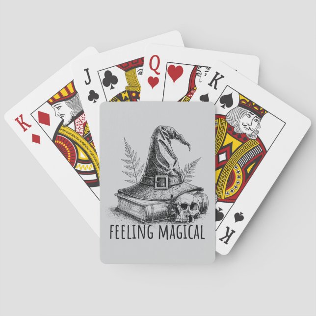 Jeu De Cartes Feeling Magical Witches Spell Book and Skull (dos)