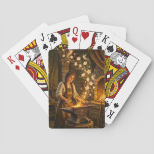 Jeu De Cartes Fées de la forge de Sainte-Brigide Fleurs Art Fant