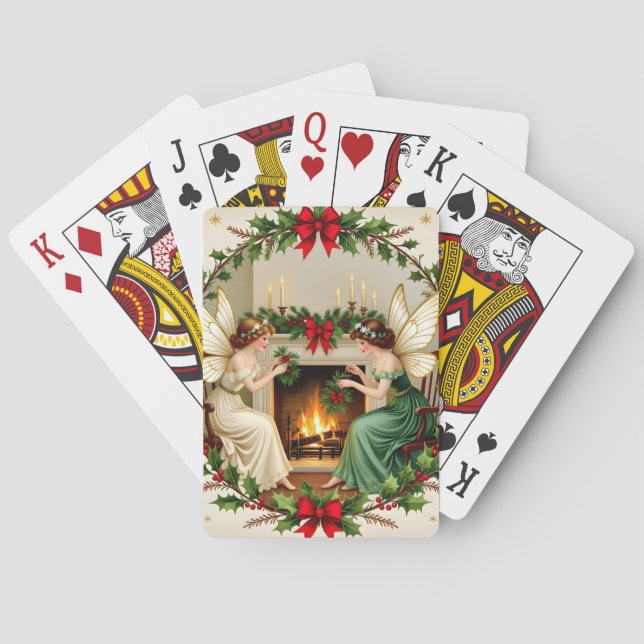 Jeu De Cartes Fées victoriennes esprit de Noël (dos)