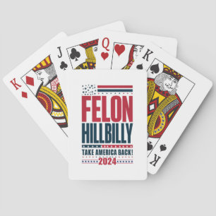 Jeu De Cartes Felon Hillbilly 2024 Trump Vance 2024 Election