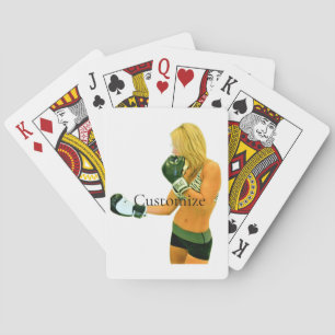 Jeu De Cartes Female Fitness Model boxing Thunder_Cove