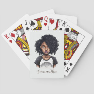 Jeu De Cartes Femme afro chic et classique