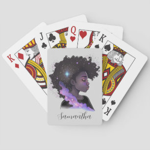 Jeu De Cartes Femme Afro-étincelante