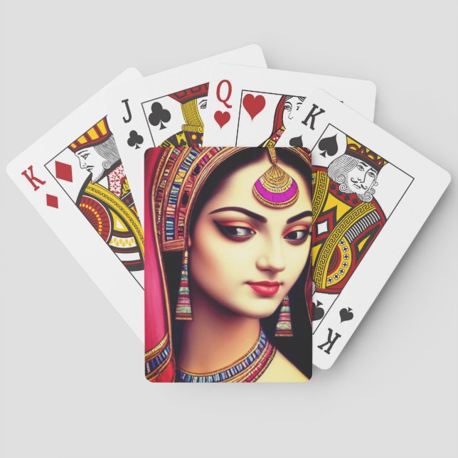 Jeu De Cartes Femme Arty (dos)
