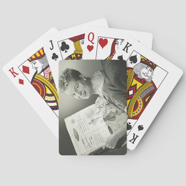 Jeu De Cartes Femme assise à la présidence (dos)