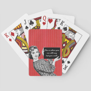 Jeu De Cartes Femme aux signes des années 1950