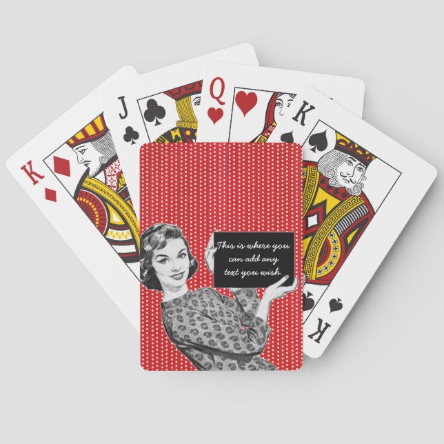 Jeu De Cartes Femme aux signes des années 1950 (dos)