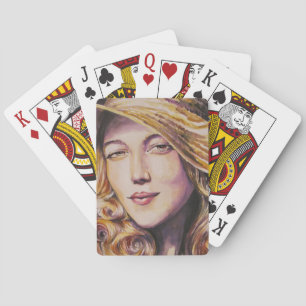 Jeu De Cartes Femme avec le casquette
