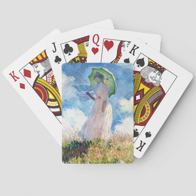 Jeu De Cartes Femme avec un parasol Claude Monet (dos)