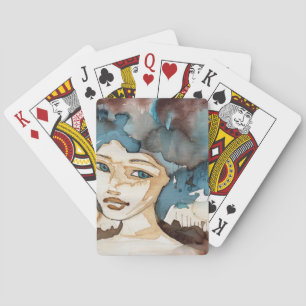 Jeu De Cartes Femme bleue