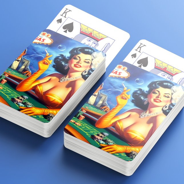 Jeu De Cartes Femme de casino vintage (Créateur téléchargé)