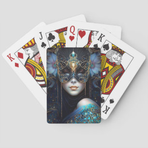 Jeu De Cartes Femme d'Imaginaire portant un masque