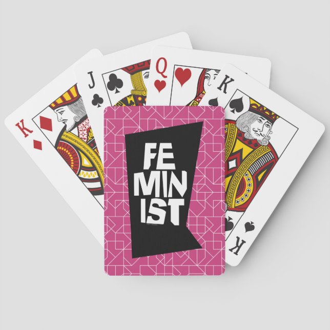 Jeu De Cartes Femme égale imitation de fille féminine féministe (dos)