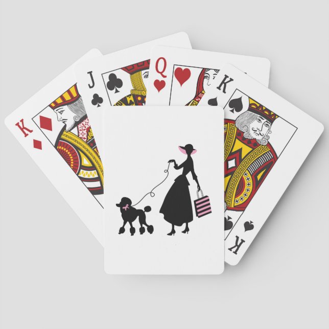 Jeu De Cartes Femme et caniche (dos)