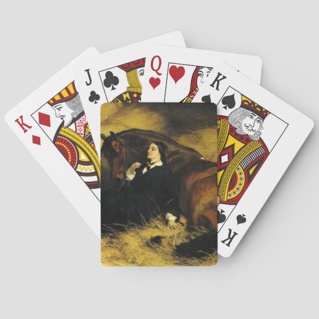 Jeu De Cartes Femme et Cheval (dos)