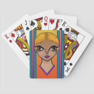 Jeu De Cartes Femme Jouant Aux Cartes