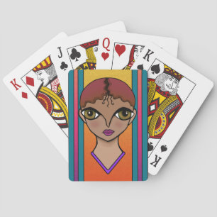 Jeu De Cartes Femme Jouant Aux Cartes