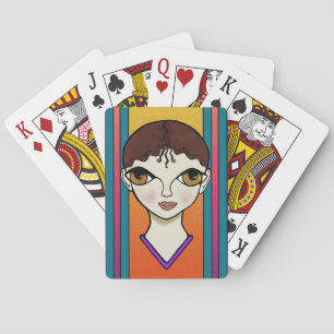 Jeu De Cartes Femme Jouant Aux Cartes
