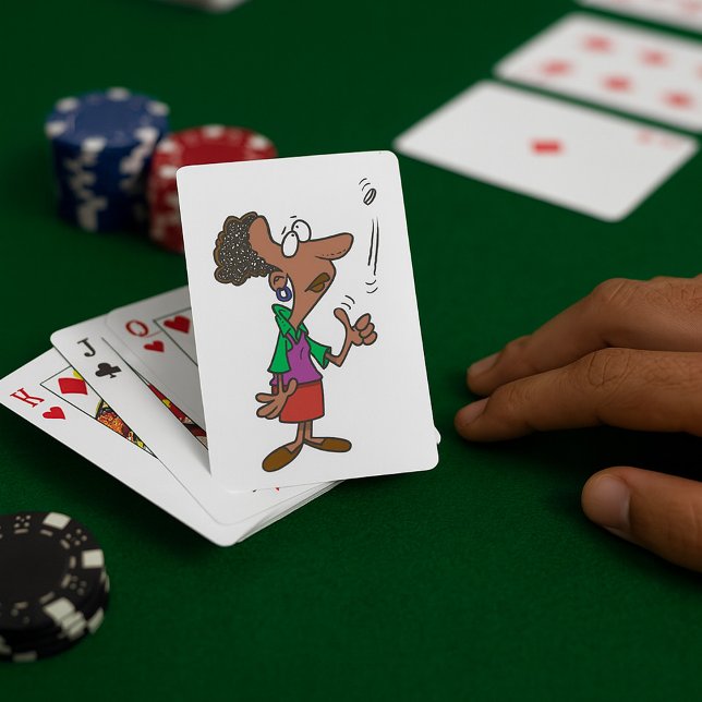 Jeu De Cartes Femme lançant une pièce (Créateur téléchargé)