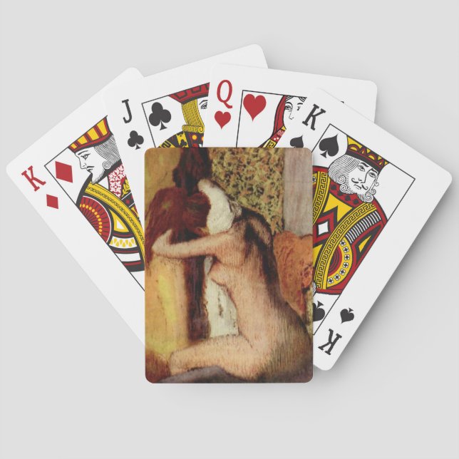 Jeu De Cartes Femme qui pleure le cou par Edgar Degas (dos)