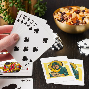 Jeu De Cartes Femme Religieuse Et Enfant