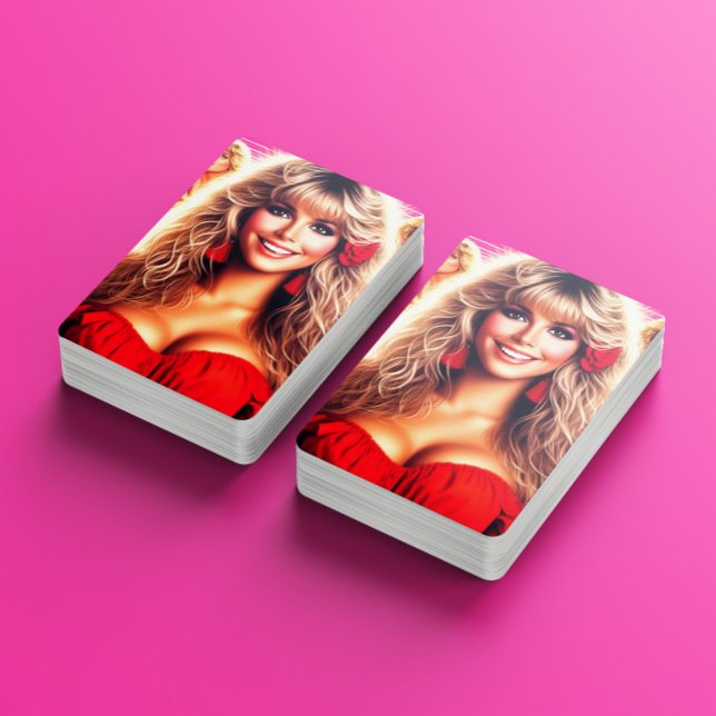 Jeu De Cartes Femme Rétro-onde 80 (Créateur téléchargé)