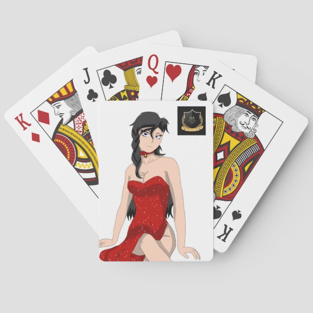 Jeu De Cartes femme rouge (dos)