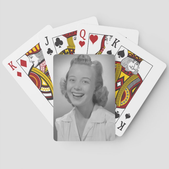 Jeu De Cartes Femme souriante (dos)