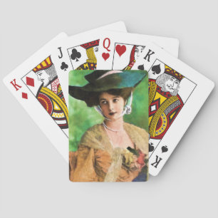 Jeu De Cartes Femme victorienne jouant aux cartes