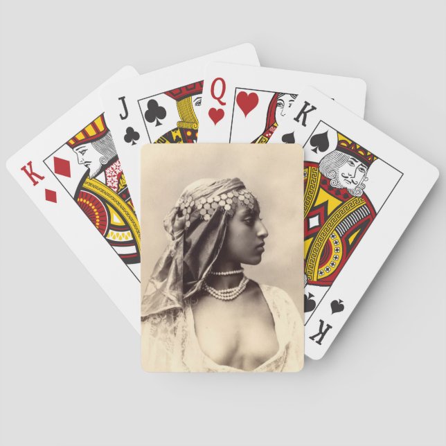 Jeu De Cartes Femme vintage d'Afrique du Nord (dos)