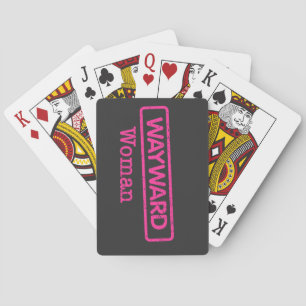Jeu De Cartes Femme Wayward Jouant Des Cartes