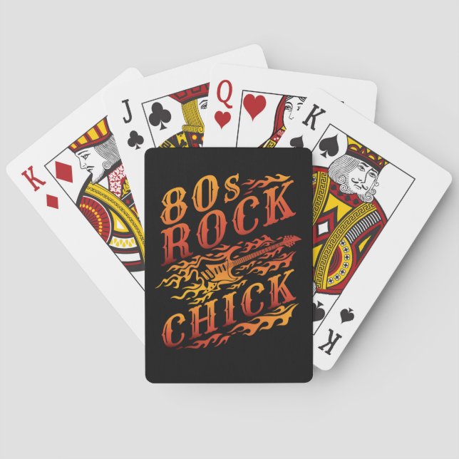 Jeu De Cartes Femmes amoureuses de musique rock rock des années  (dos)