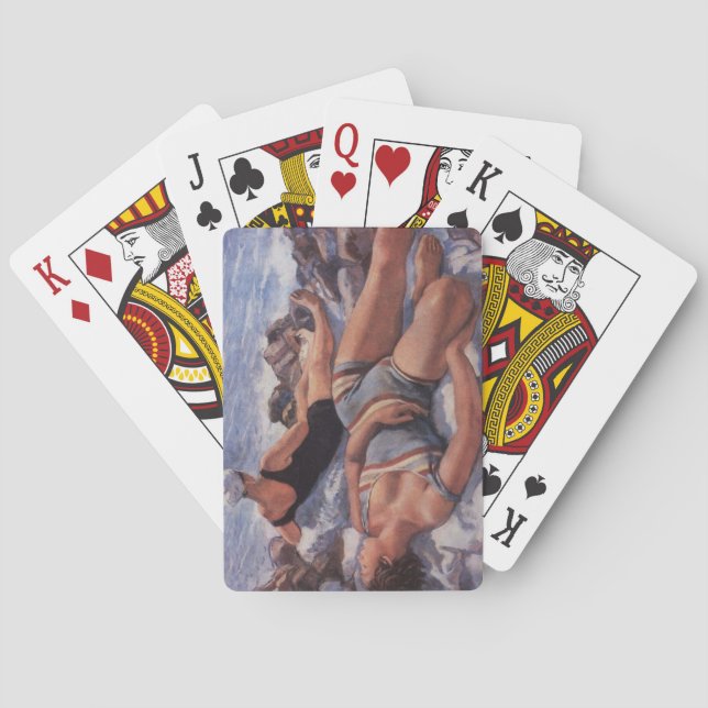 Jeu De Cartes Femmes bronzage sur la plage (par Serebriakova) (dos)