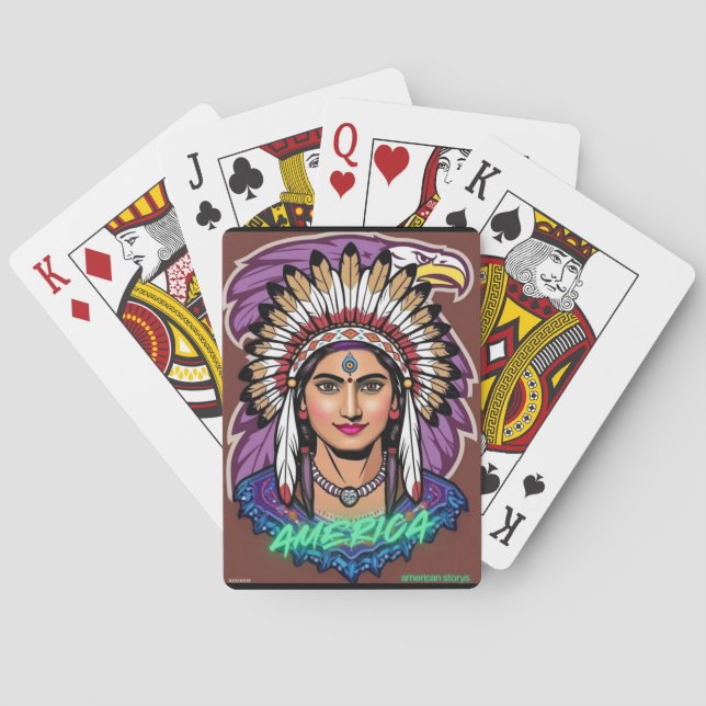 Jeu De Cartes Femmes d'Amérique  (dos)