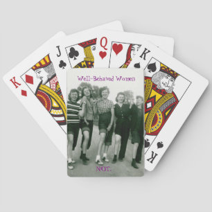 Jeu De Cartes Femmes Retro/Rockabilly Jouant Aux Cartes