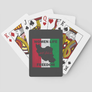 Jeu De Cartes Femmes Vie Liberté Vintage Iran Distressed Gratuit