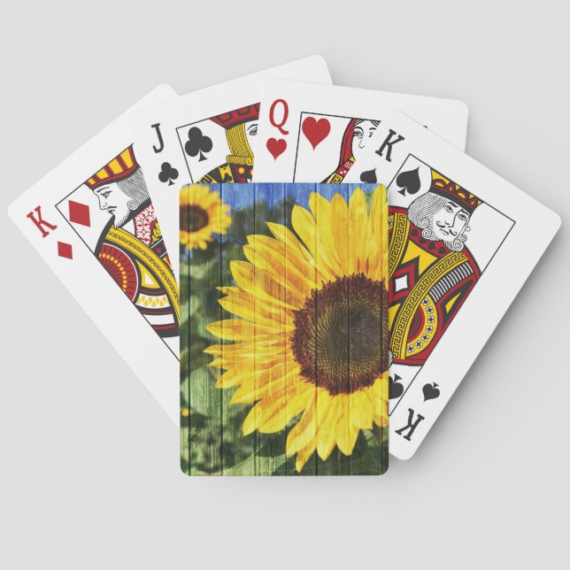 Jeu De Cartes Fence painted de Sunflowers (dos)