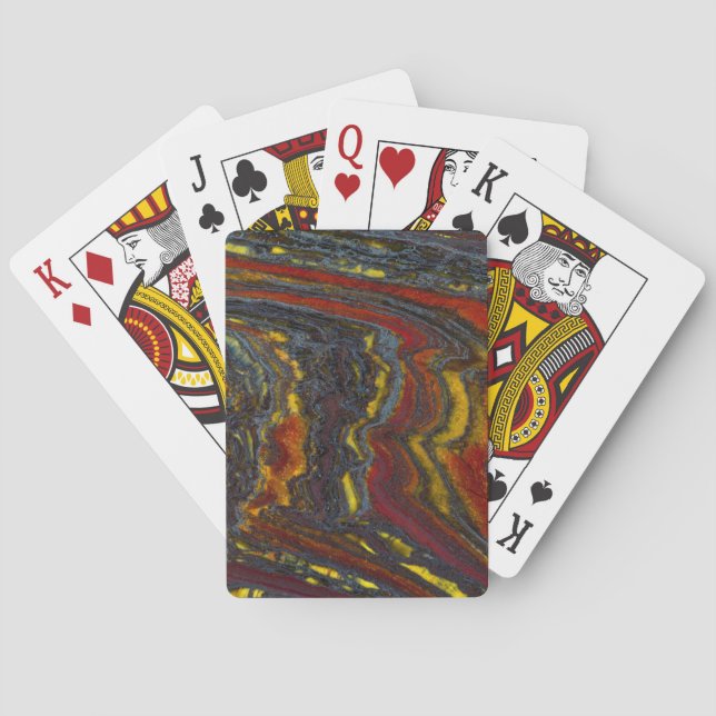 Jeu De Cartes Fer à Tiger en rouge, jaune, bleu (dos)