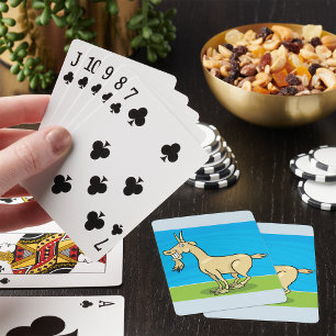 Jeu De Cartes Ferme d'animaux de dessin animé de chèvre souriant