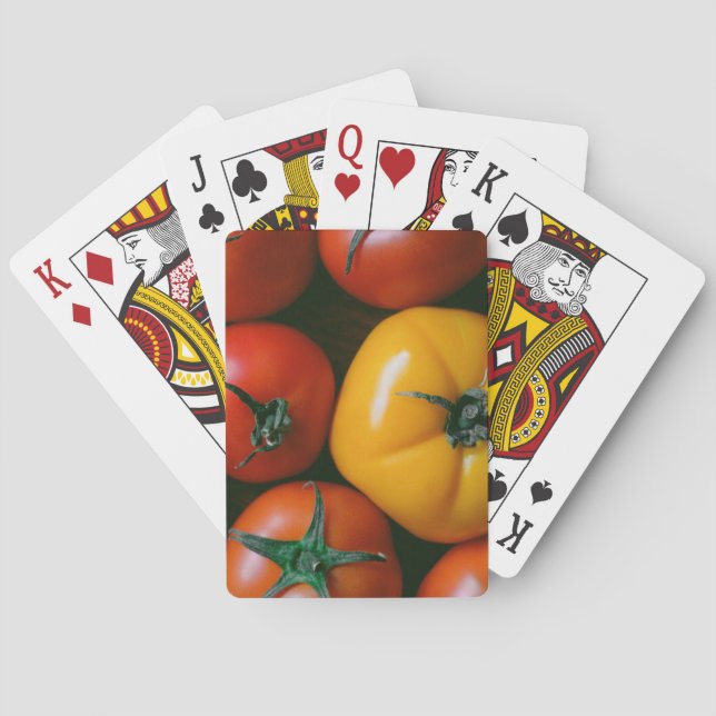 Jeu De Cartes Fermes | Tomates rouges et jaunes brillantes (dos)