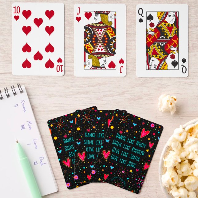 Jeu De Cartes Festif Black Frosty Père Noël Rudolph Jesus (Créateur téléchargé)