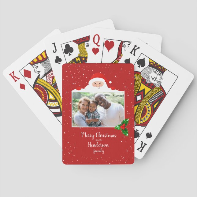 Jeu De Cartes Festive Cheeky Père Noël - Photo personnalisée - P (dos)