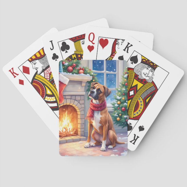 Jeu De Cartes Festive Fireplace Boxer Christmas Art (dos)