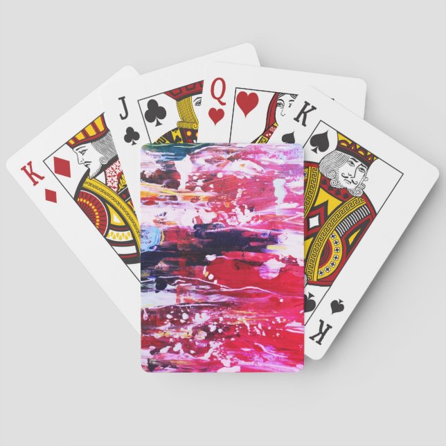 Jeu De Cartes Festivité variation rose (dos)