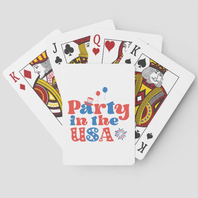 Jeu De Cartes Fête aux Etats-Unis (dos)