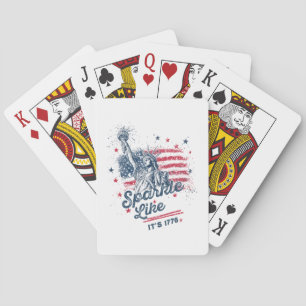 Jeu De Cartes Fête Comme Il Est 1776, 4 juillet, Drapeau Des Éta