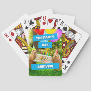 Jeu De Cartes Fête d'anniversaire de chien de prairie