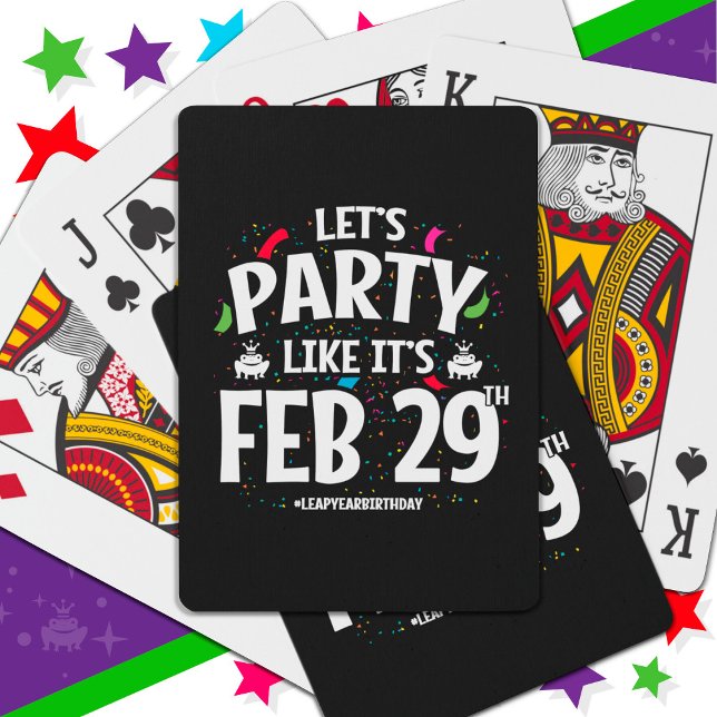 Jeu De Cartes Fête d'anniversaire de l'année bissextile 29 févr. (Créateur téléchargé)