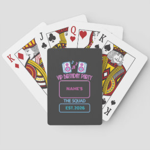 Jeu De Cartes Fête d'anniversaire VIP Neon Squad Invité personna