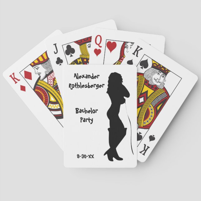 Jeu De Cartes Fête de Bachelor Personnalisée Jouer des cartes (dos)